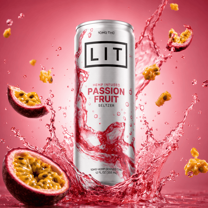 10mg Passion Fruit Seltzer 12oz 4-pack - Lost In Translation