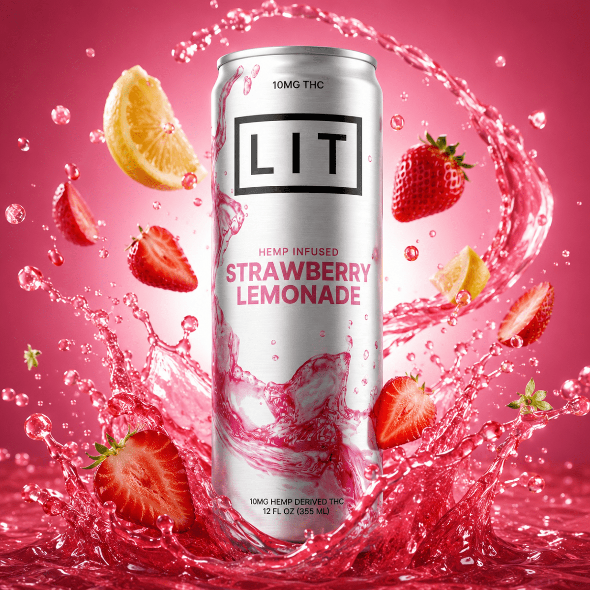 10mg Strawberry Lemonade 12oz 4-pack - Lost In Translation