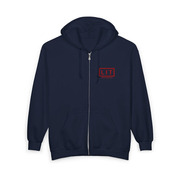 LIT Zip Hoodie — Embroidered Logo - Lost In Translation