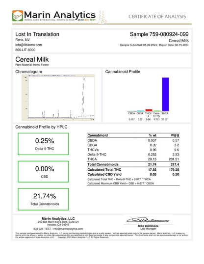 Cereal Milk THCA Flower