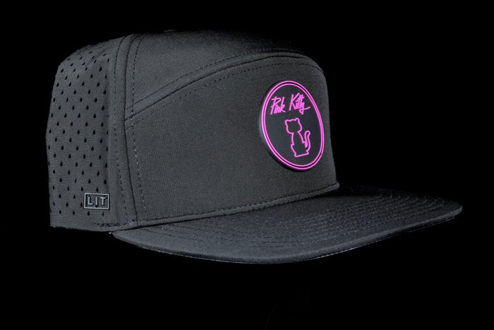 Black Pink Kitty Hexagon Logo Hat - Lost In Translation